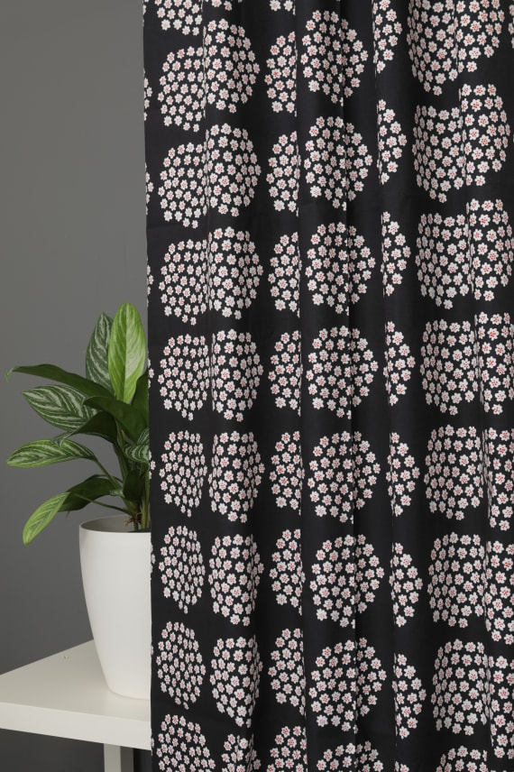 PUKETTI -puuvillakangas tummansininen